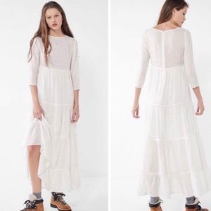 UO White Sheer Tapered Dress
